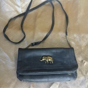 Black elephant envelope crossbody purse